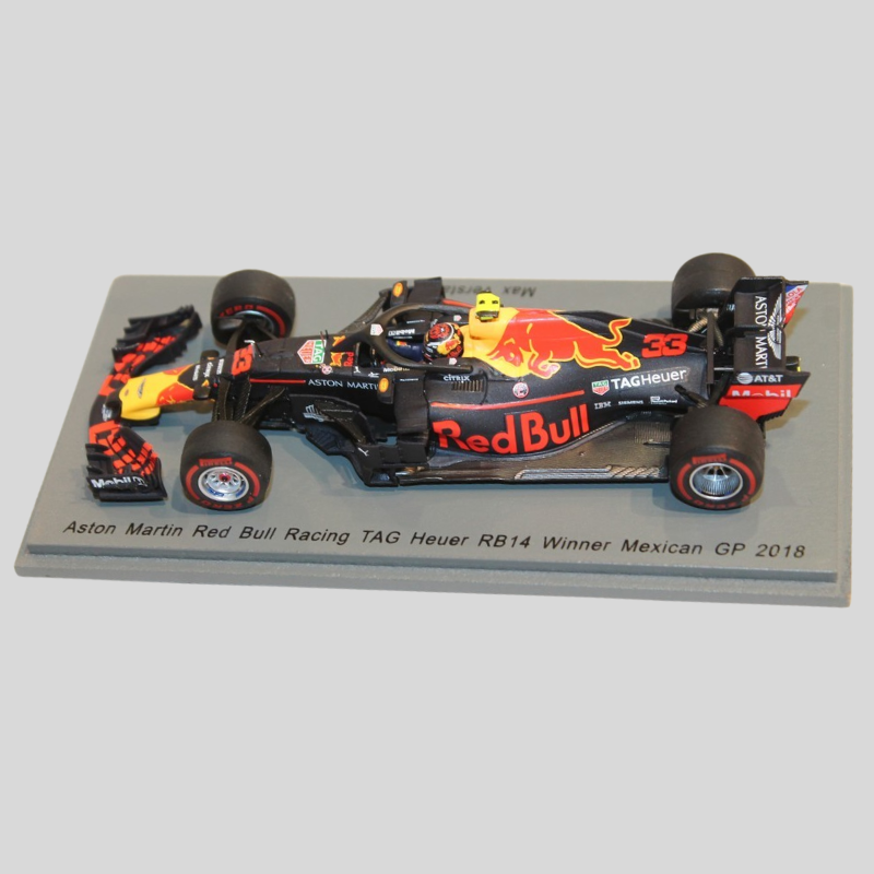 Aston Martin Red Bull Racing Tag Heuer RB14 Verstappen Winner Mexican GP2018