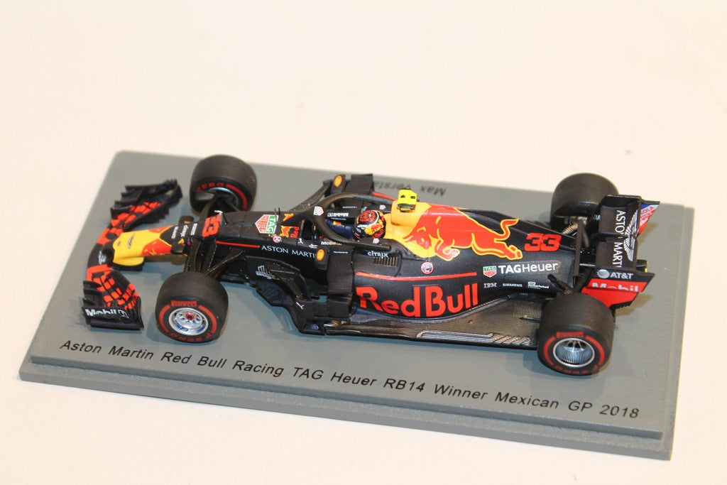 Aston Martin Red Bull Racing Tag Heuer RB14 Verstappen Winner Mexican GP2018