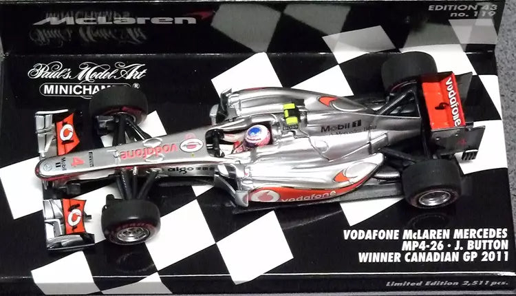 Vodafone Mclaren Mercedes MP4-26 J Button Winner Canadian GP 2011