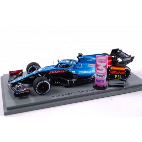 Alpine A521 3rd Qatar GP 2021 Fernando Alonso SPARK