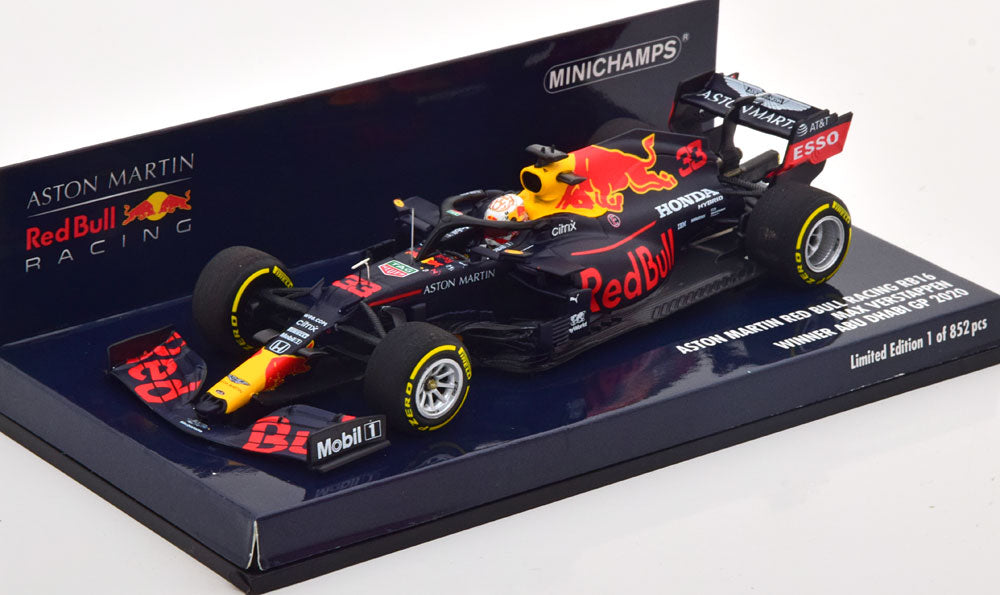 Aston Martin Red Bull Racing RB16 Max Verstappen Winner Abu Dhabi GP 2020