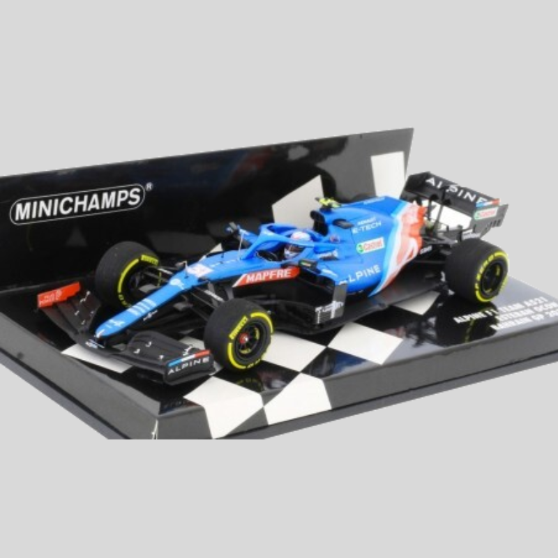 Alpine A521 Bahrain GP 2021 Esteban Ocon MINICHAMPS