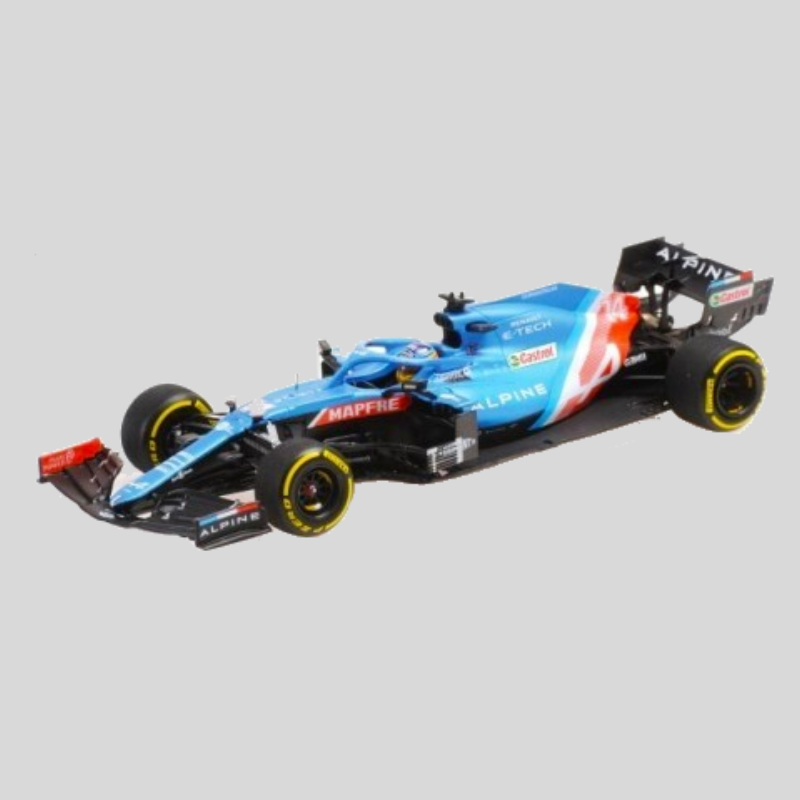Alpine A521 Bahrain GP 2021 Fernando Alonso MINICHAMPS