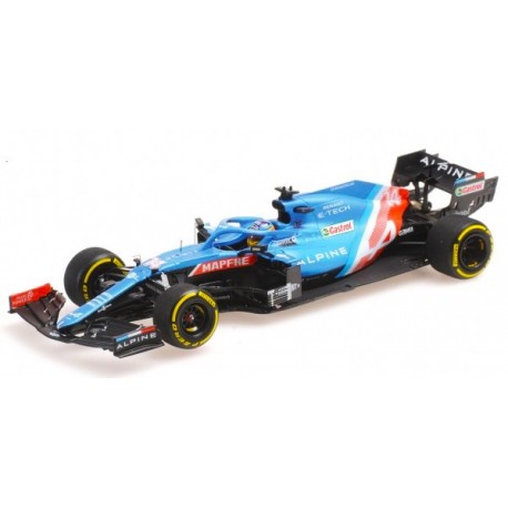 Alpine A521 Bahrain GP 2021 Fernando Alonso MINICHAMPS